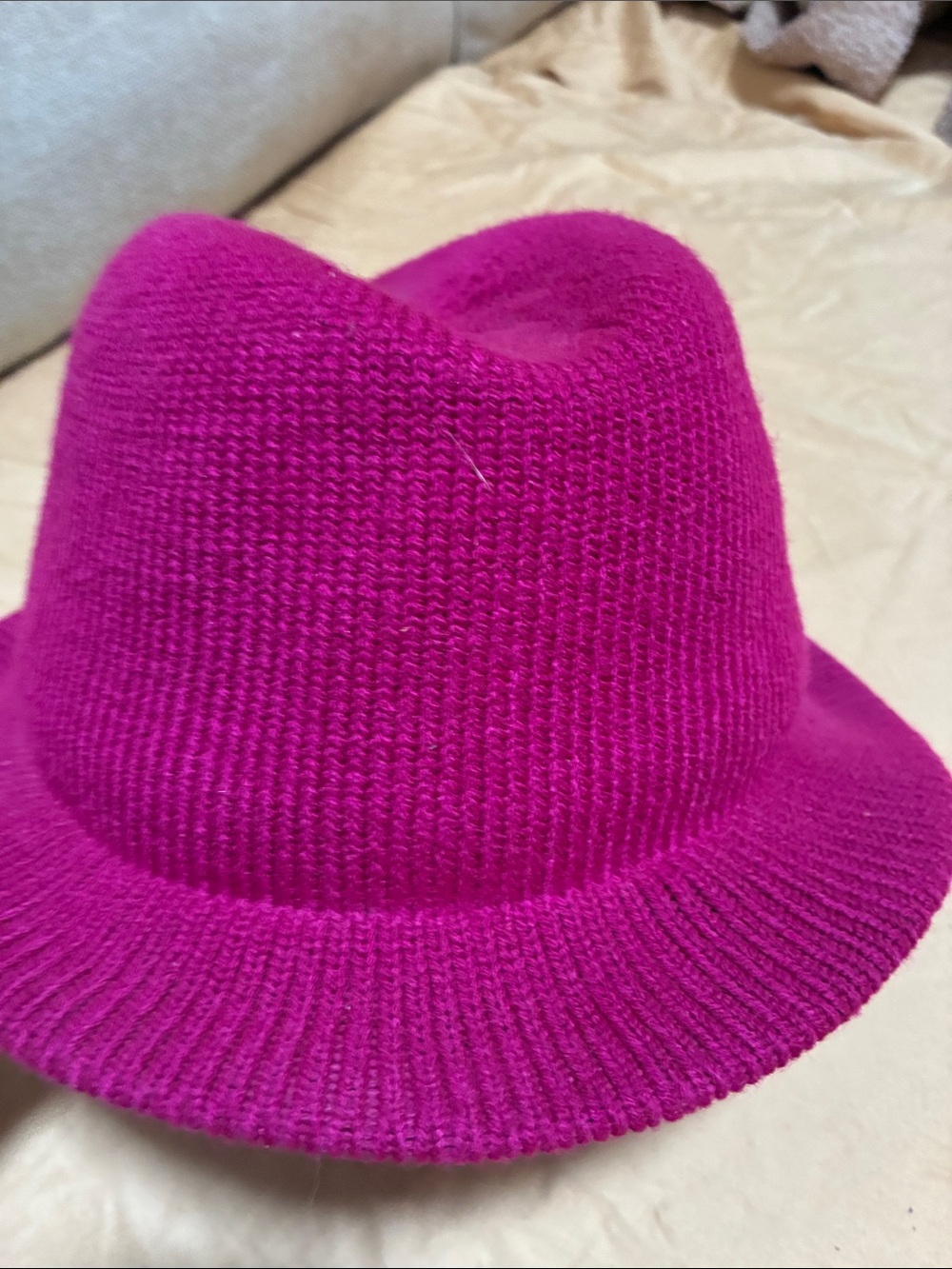 Fuchsia Sweater Knit Bucket Hat - Picture 7 of 9